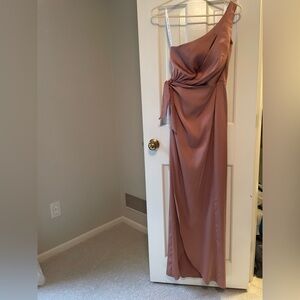 Azazie bronzer bridesmaid dress